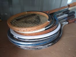 Lot de raquettes de tennis squash  badminton Vintage