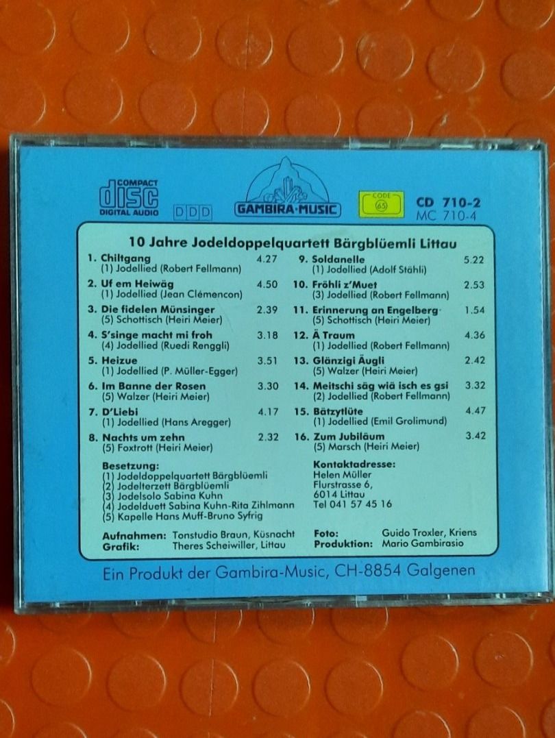 CD: CD Jodeldoppelquartett Bärgblüemli Littau – Usato da Hinwil venduto da Zom 1