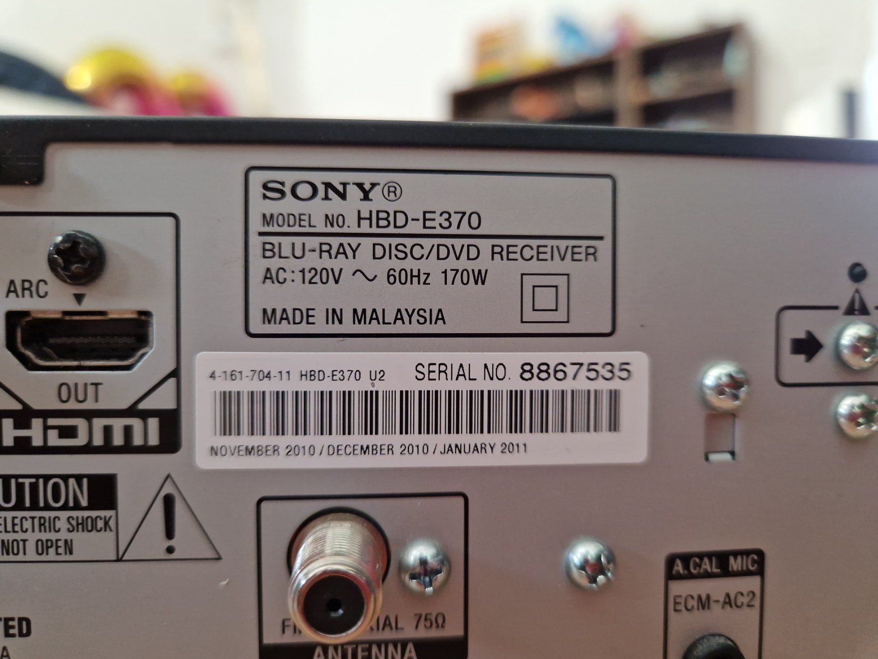 Sony Home Cinema: SONY BLURAY PLAYER Nur 120 VOLT – Usato da Zürich venduto da Arianco 6