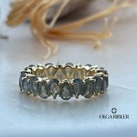 Sterling Silber Ring 925 mit  Labradoriten Grösse 56