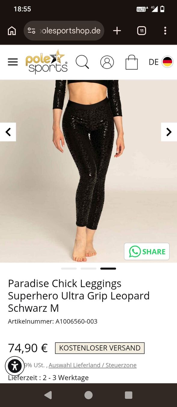 Leggings: Legging imprimé léopard Paradise Chick noir taille S pole – Usato da Boulens venduto da m17_7jc7 3