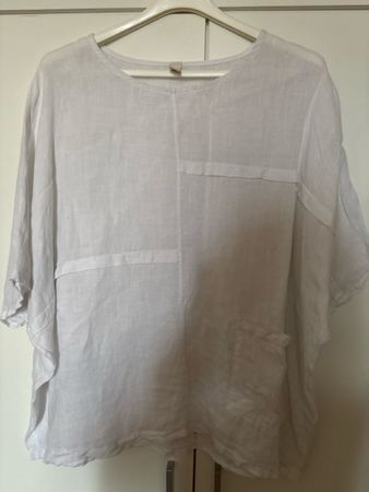 Leinenbluse weiss  One Size