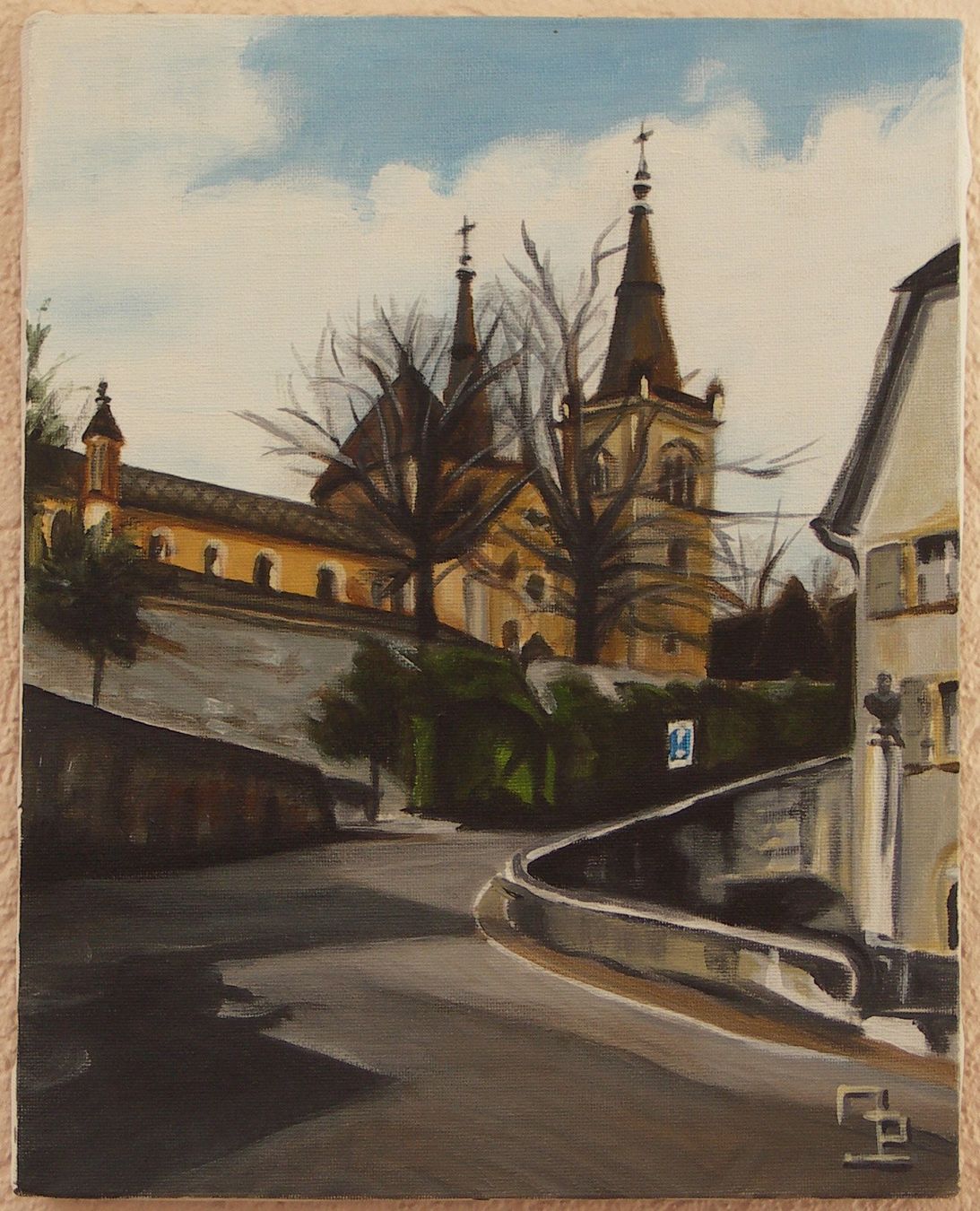 Dipinti: Neuchâtel Abbatiale - Acrylique sur toile 24 x 30cm – Nuovo (secondo la descrizione) da Aigle venduto da Prunellita
