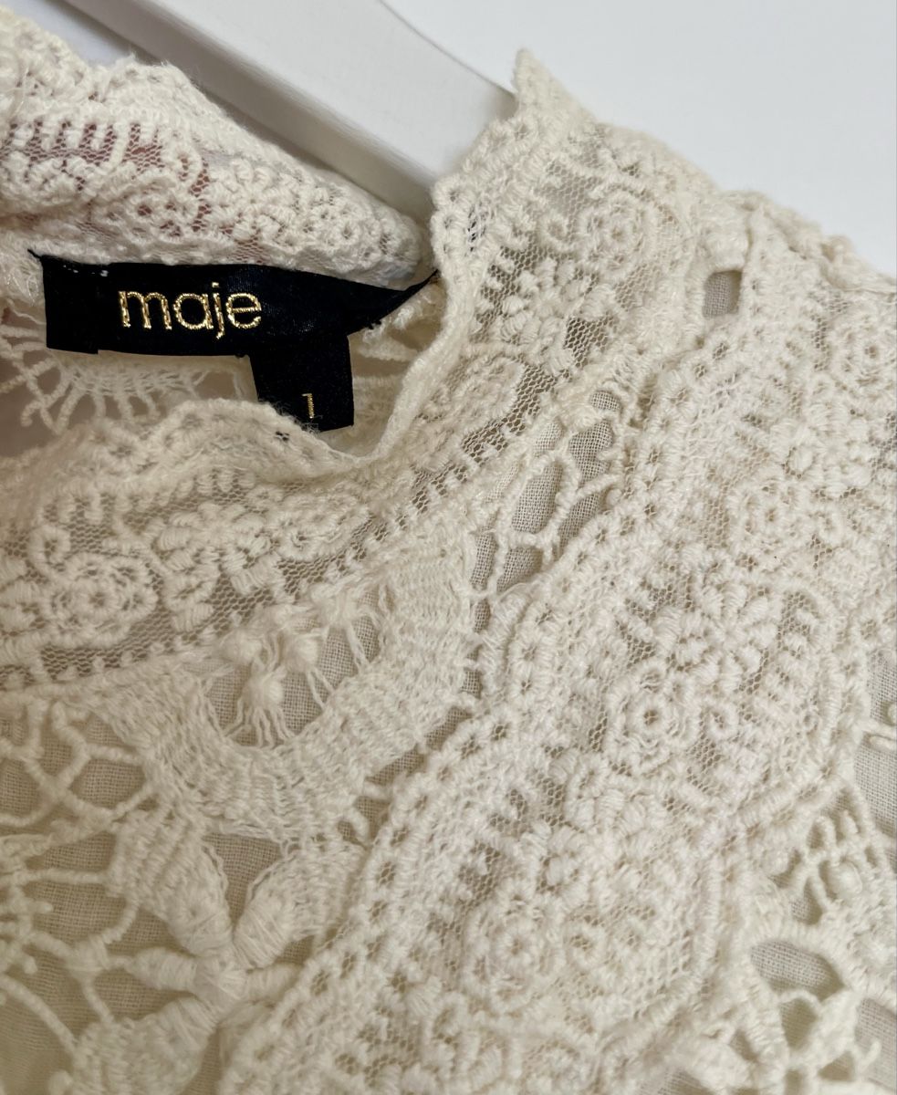 Maje Vestiti: Maje Kleid, Gr. 1, Spitze, Écru – Usato da Zug venduto da Noelanis 2