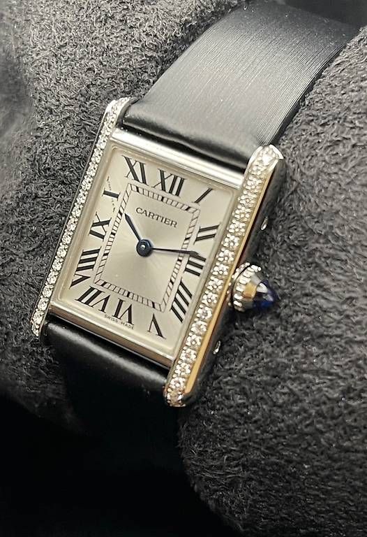 Cartier Orologi: Cartier Tank Must Ref. W4TA0016 Silver Dial Case Diamond – Usato da Lugano venduto da luganotopwatches 9