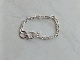 Armband Länge 18cm Durchmesser Silber B:4,5mm