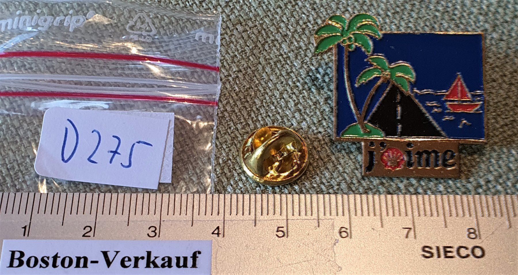 Giocattoli: D275 - Pin SHELL Strasse Palmen Schiff – Usato da Reinach BL venduto da Boston-Verkauf 2