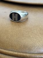 Silber ring mit Buchstabe "H" - Echt