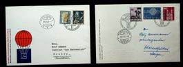 SUISSE POSTE AÉRIENNE 2 VOLS EN BALLON 1961 /T66