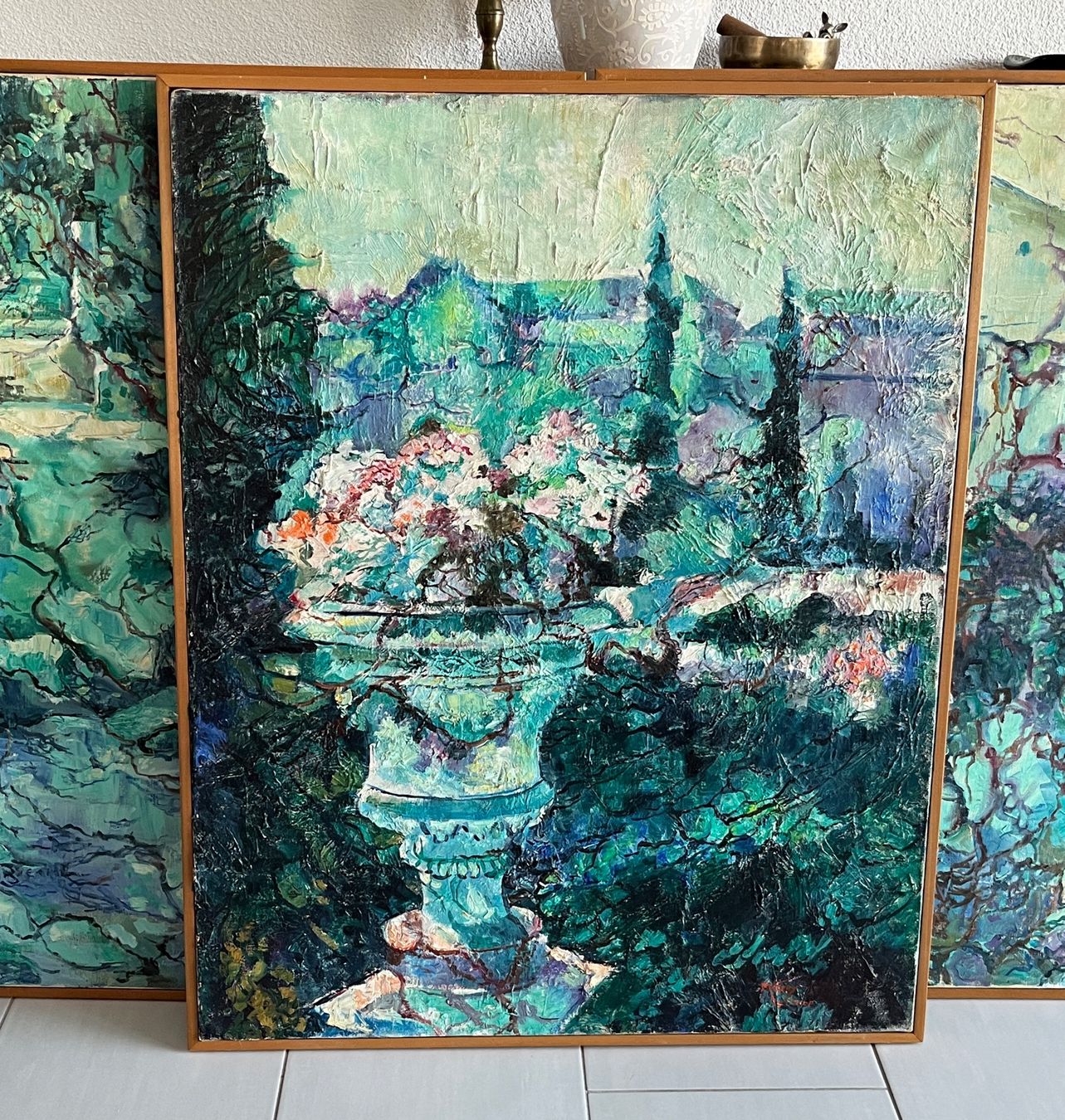 Dipinti: Triptychon - dreiteiliges Gemälde – Usato da Stetten AG venduto da Brissago25 5