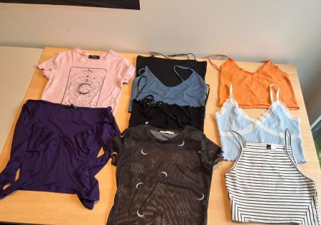 Set de 11 crop tops fille taille S / 28