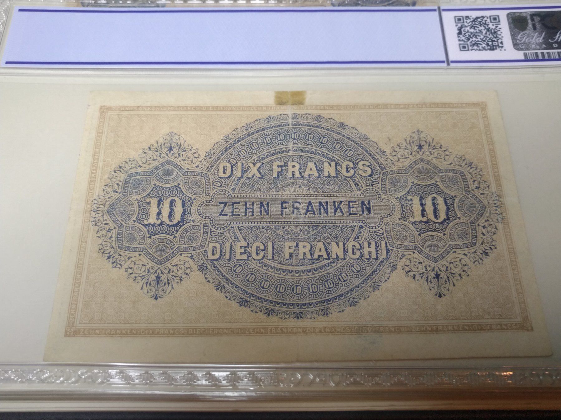 Banconote: 10 fr 1914 francese – Usato da Cevio venduto da lulina