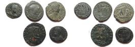 lot 5 römische bronze follis (3-4 Jhr n.Chr)