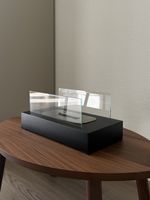 Bio Kamin Ethanol Garten Terrasse Balkon Glas Schwarz Stahl