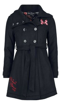 TRENCH-COAT NOIR À MOTIFS MINNIE