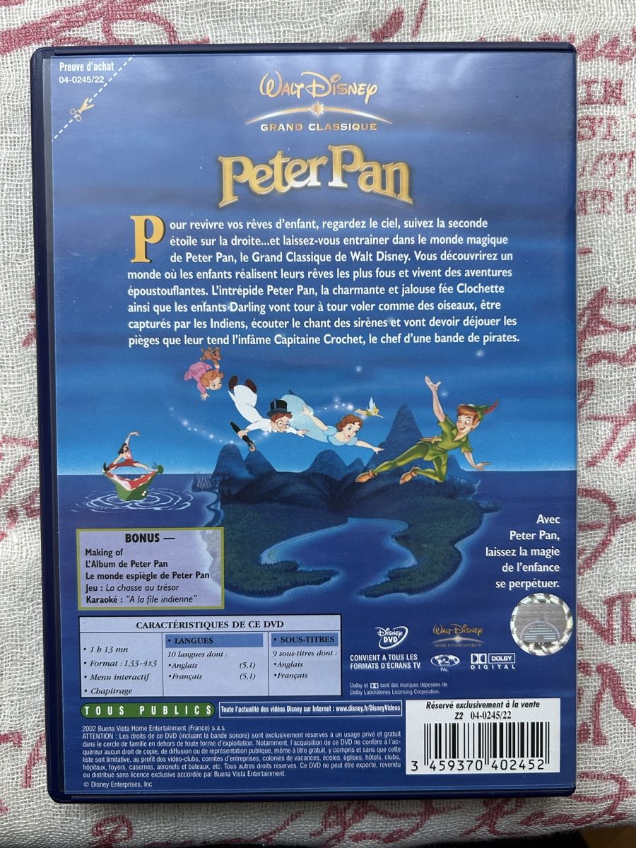 Tutti i DVDs: Peter Pan / Disney Classics DVD – Usato da Genève venduto da NipponiaNippon 1