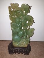 JADE Stein Grüne Figur Handarbeit Vintage