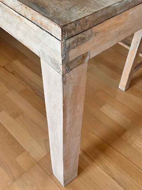 Tavoli: Esstisch Akazienholz in Whitewashed-Look 91x159 cm - 6 P – Usato da Walzenhausen venduto da Jana013 4