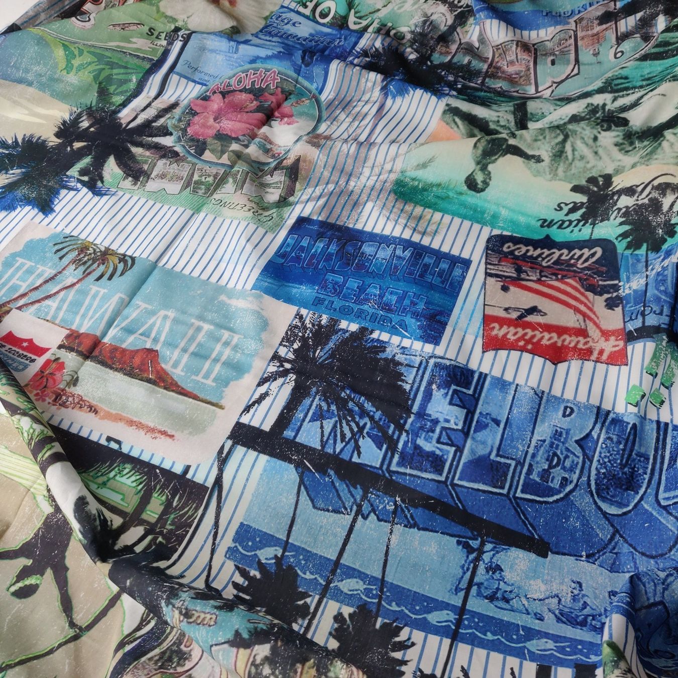 Tessuti: Designer Baumwolle Batist Panel ICEBERG 1.00x1.40m Surf – Nuovo (secondo la descrizione) da Lufingen venduto da Voyager7