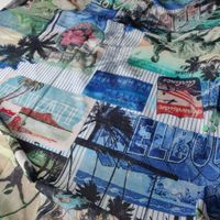 Designer Baumwolle Batist Panel ICEBERG 1.00x1.40m Surf