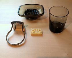 Seifenschale und Zahnputzbecher inkl. Wandhalter