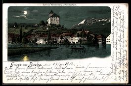 Lithographie Buchs, Schloss Werdenberg