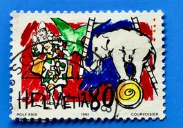 Nr.834 Weissclown mit Elefant  GESTEMPELT Sonderpostmarken 