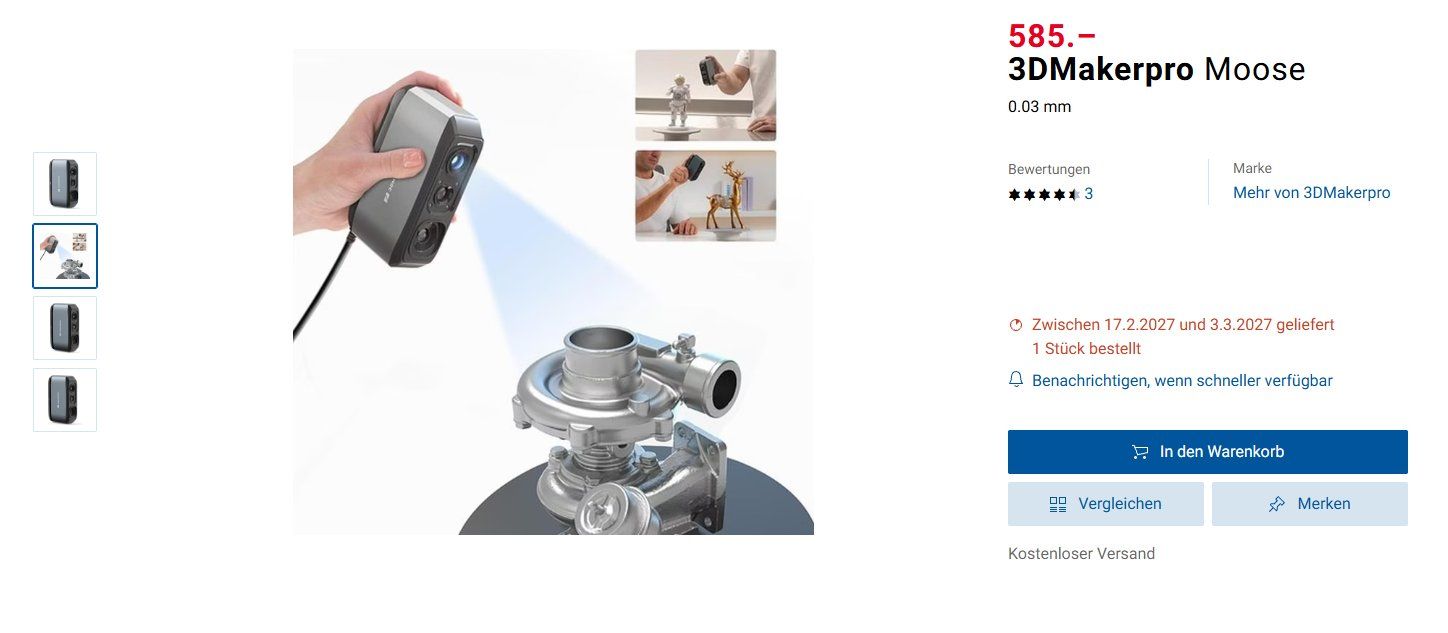 Scanner: 3DMakerpro Moose 3D Scanner – Gebraucht aus Kiesen von Fahrnibern 4