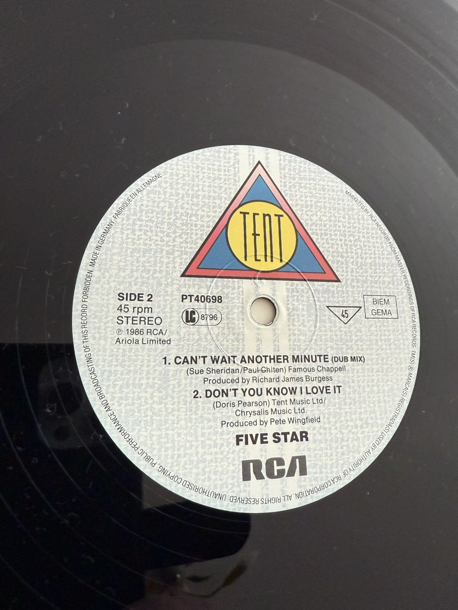 Dischi in vinile: Five Star - Can't Wait Another Minute 45 Maxi Schallplatte – Usato da Goldach venduto da Messerguru 4