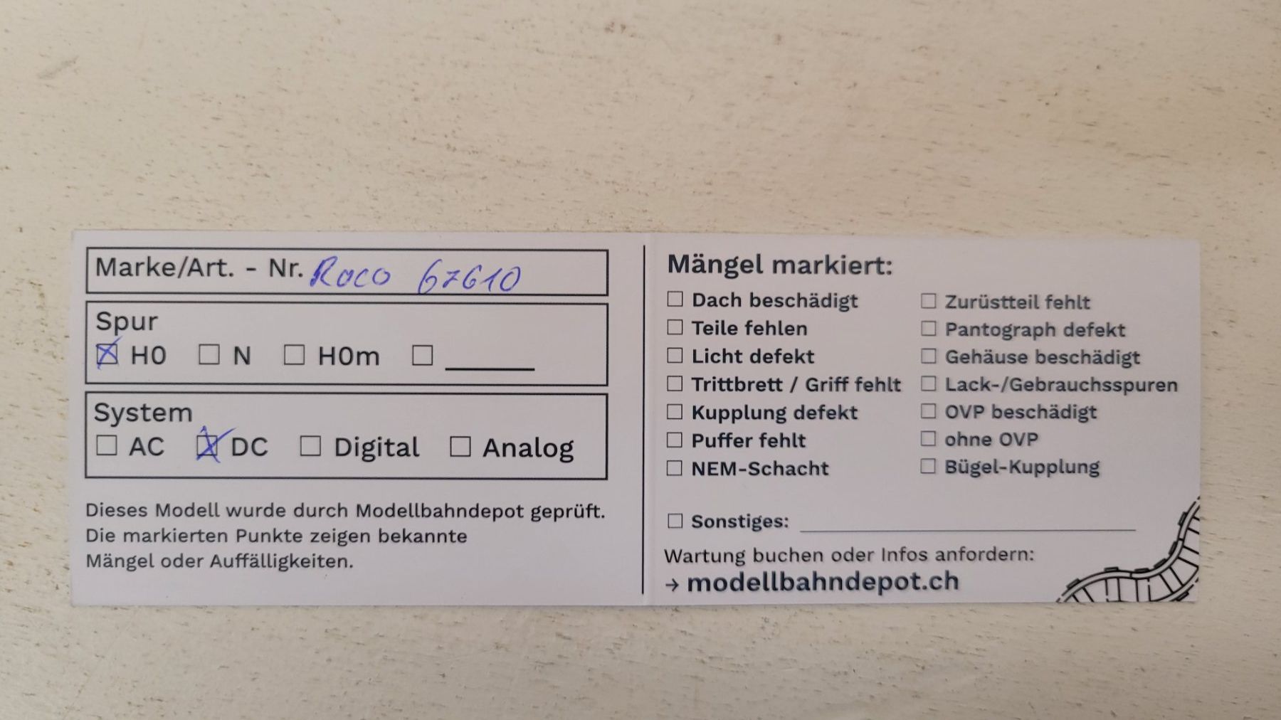 Märklin Modelleisenbahnen: Spur H0 Roco 67610 SBB Sputnik DC – Gebraucht aus Büsserach von ModellbahnDepot 8