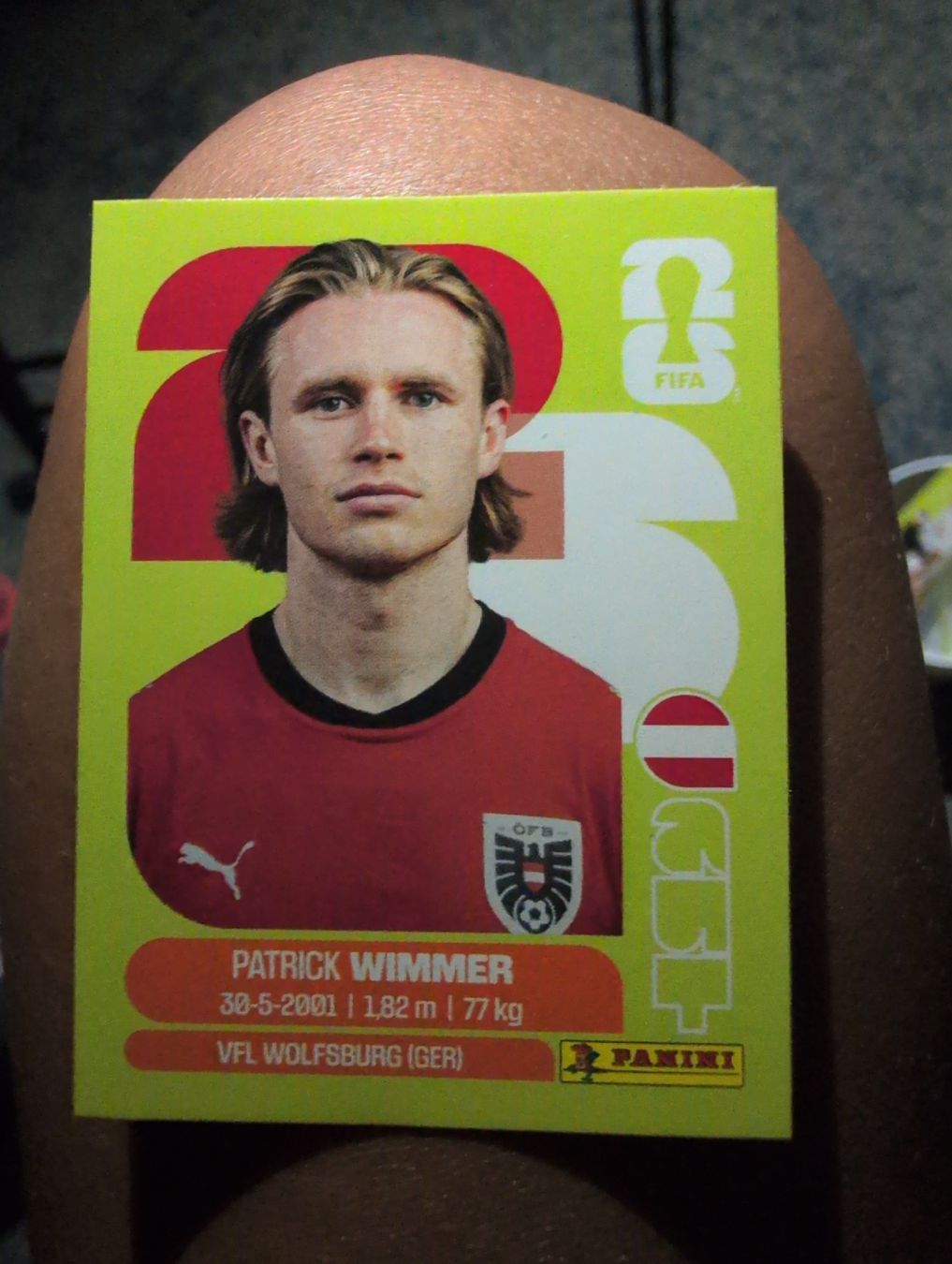 Panini Sammelbilder & Trading cards: Patrick Wimmer AUT 17 – Neu und originalverpackt aus Lausanne von KarolyneBaiao