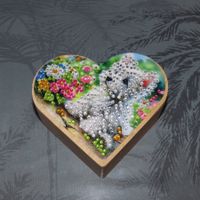 Bougeoir en bois  chien et strass, fait main, neuf🐶💝 ...