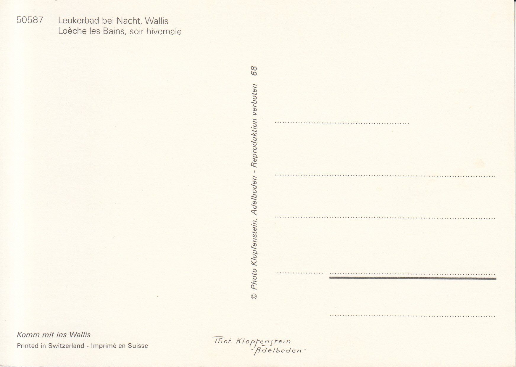 Cartoline postali: Leukerbad ca. 1970 – Usato da Bürglen TG venduto da StampGraf 1