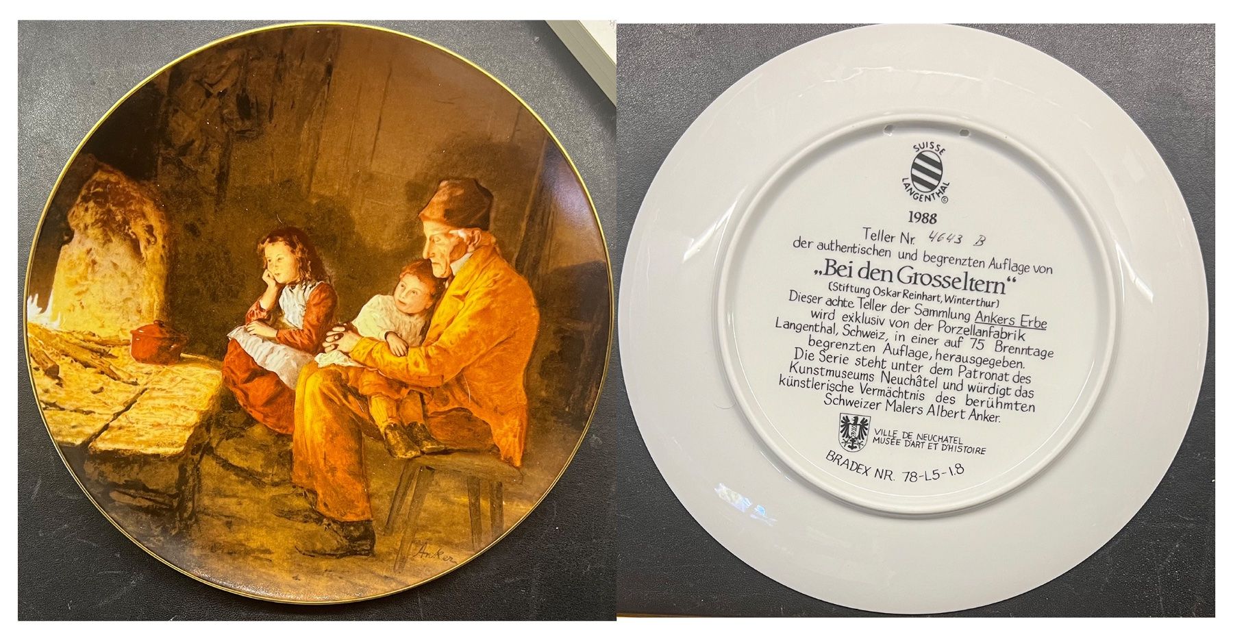 Piatti: 8 Anker Teller. Langenthal. Porzellan – Nuovo e nell'imballaggio originale da Zumikon venduto da tesoro8853