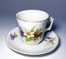ANTIKE*SET*TEE / KAFFEETASSE*GOLDRAND*****