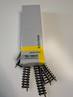 10 Stück, Minitrix,Trix, Gleis gebogen , 14917 , R3, 15 Grad