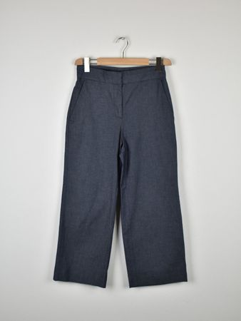 Ann Taylor Stoffhose Gr.2 (36), blau, weites Bein