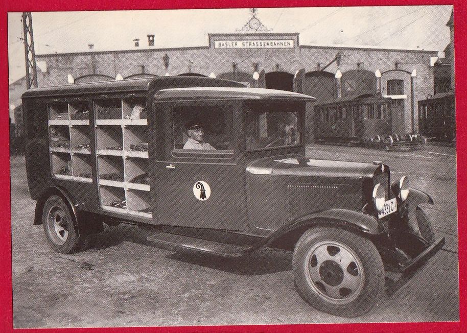 Ansichtskarten: BASEL, TRAM, WEICHENREPARATURWAGEN, REPRO, SEMIMODERNE AK – Gebraucht aus Grüningen von Kartenlaube