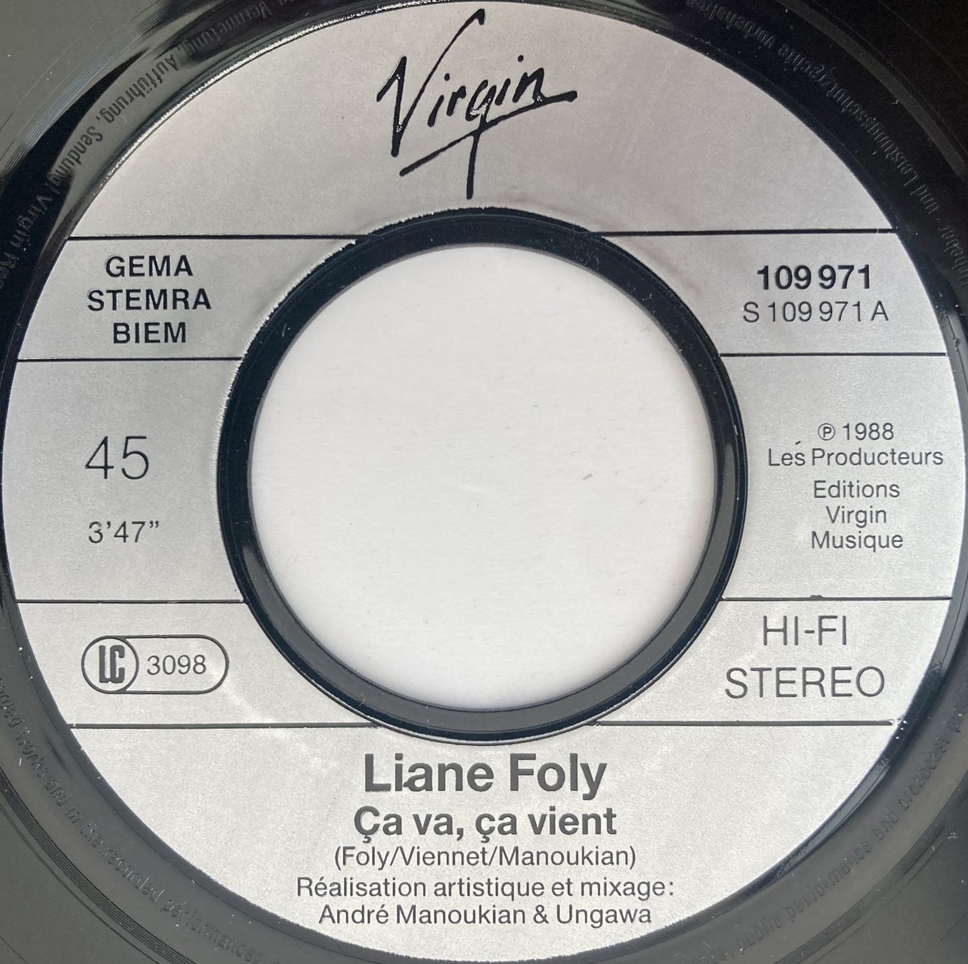 Vinyles: LIANE FOLY - CA VA, CA VIENT – D'occasion à Bottens par hotter-than-hell 2