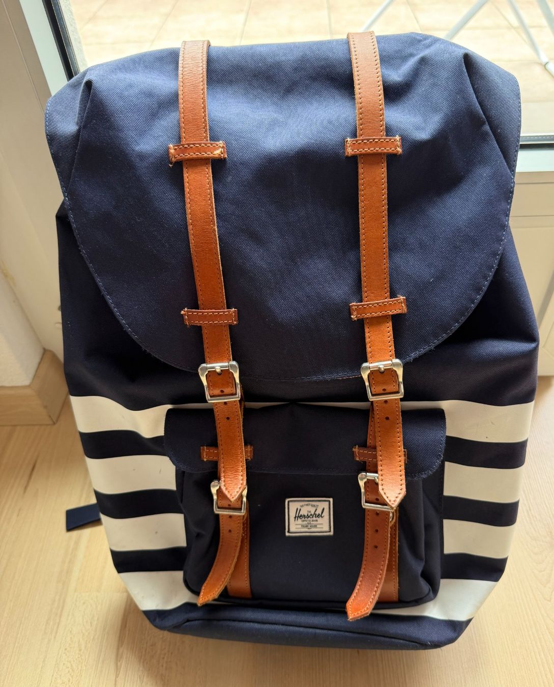 Herschel Rucksäcke: Herschel Rucksack dunkelblau/weiss gestreift – Gebraucht aus Eschenbach SG von aviatorgirl23 6