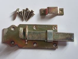 Verrou de porte très solide, acier galvanisé, neuf.