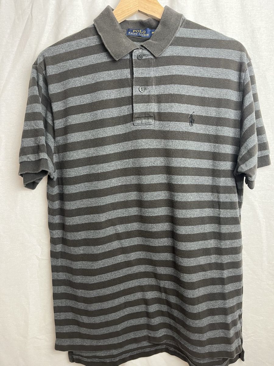 Ralph Lauren Magliette Polo: Polo Ralph gris à rayures – Nuovo (secondo la descrizione) da Les Avanchets venduto da lunedeneige.shop