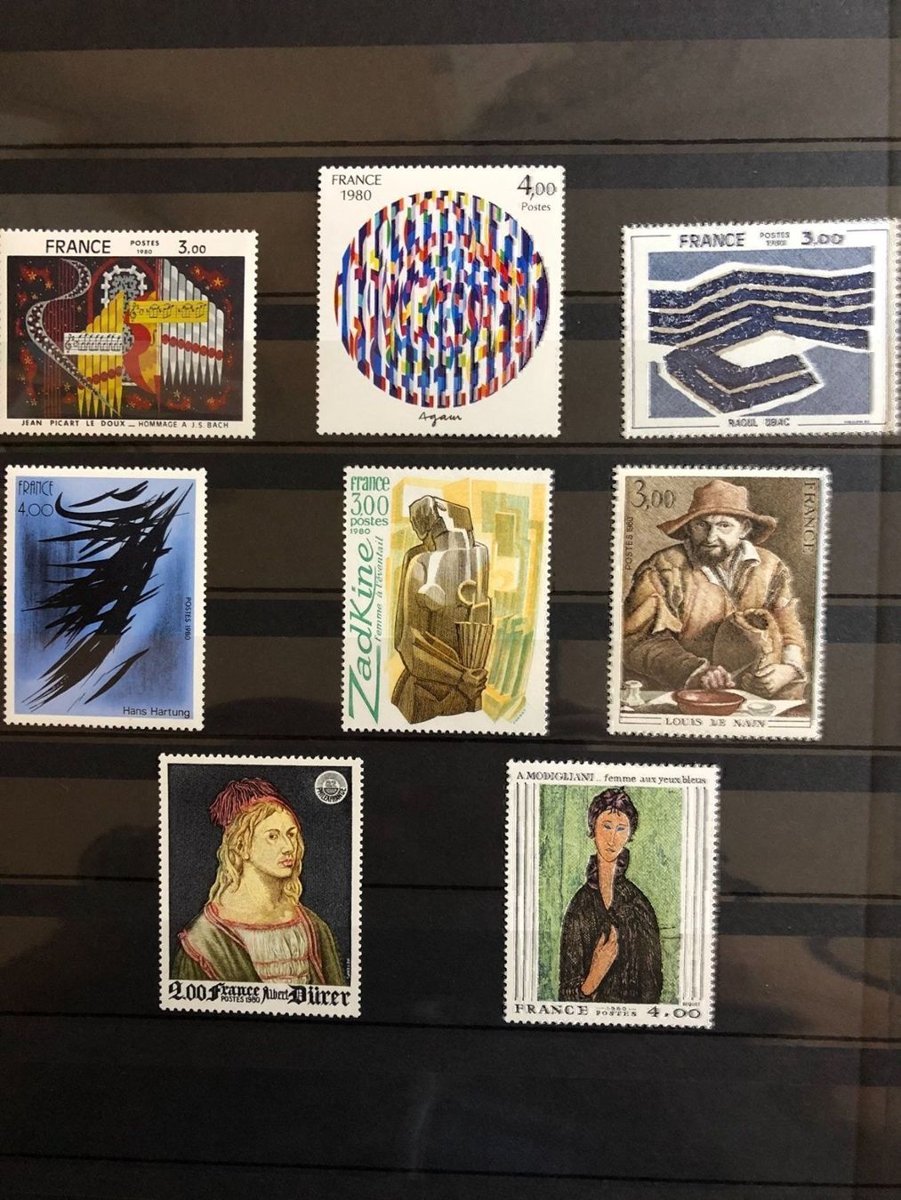 Tutti i francobolli: Musée imaginaire 8 tableaux Neufs 1980** – Nuovo e nell'imballaggio originale da Lausanne venduto da ffhoud