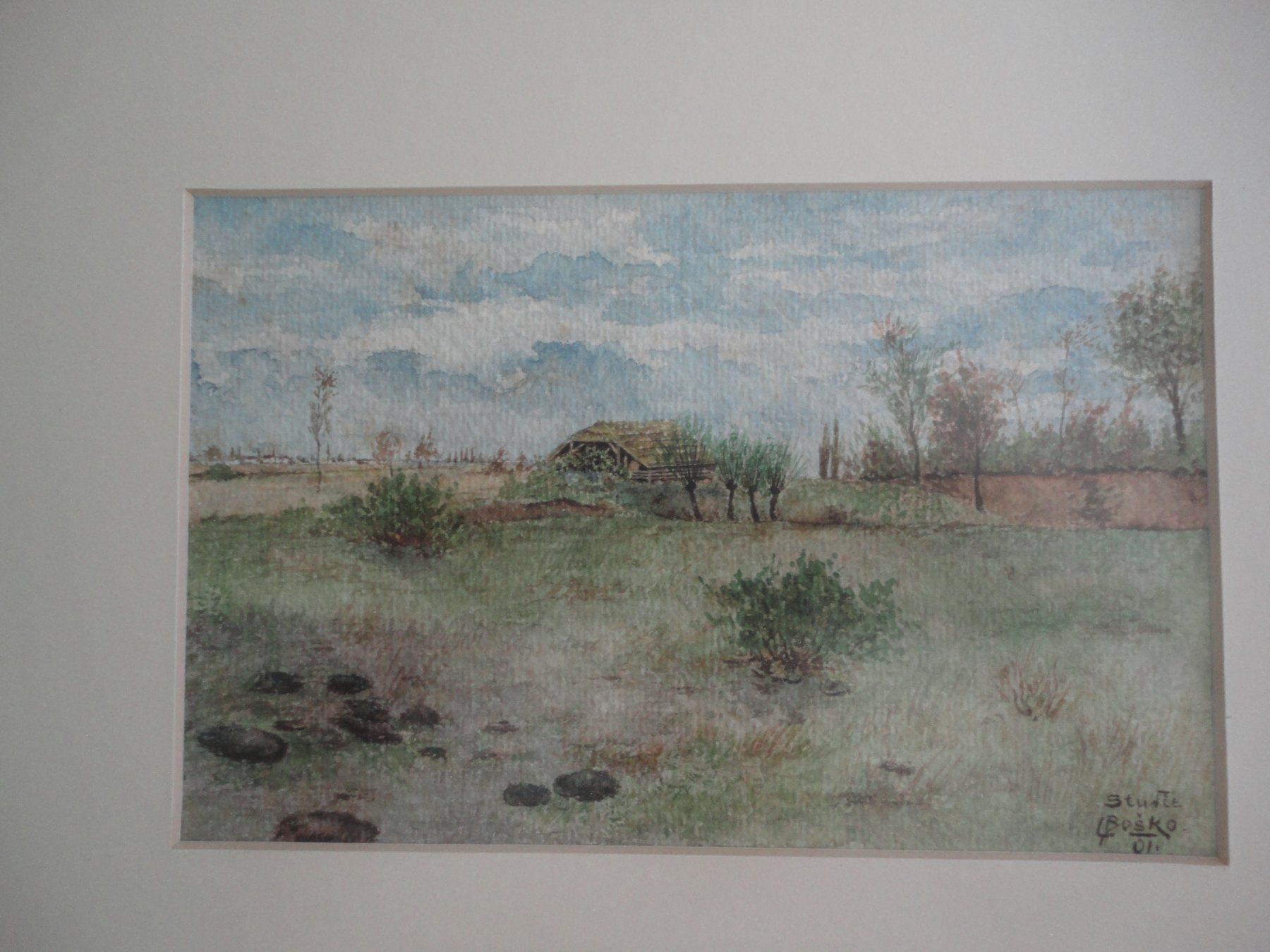 Gemälde: Original Aquarell LANDSCHAFT  - Stuvit Bosko handsigniert – Gebraucht aus Bonstetten von nat_tv99 1