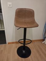 Barhocker braun Kunstleder höhenverstellbar gebraucht