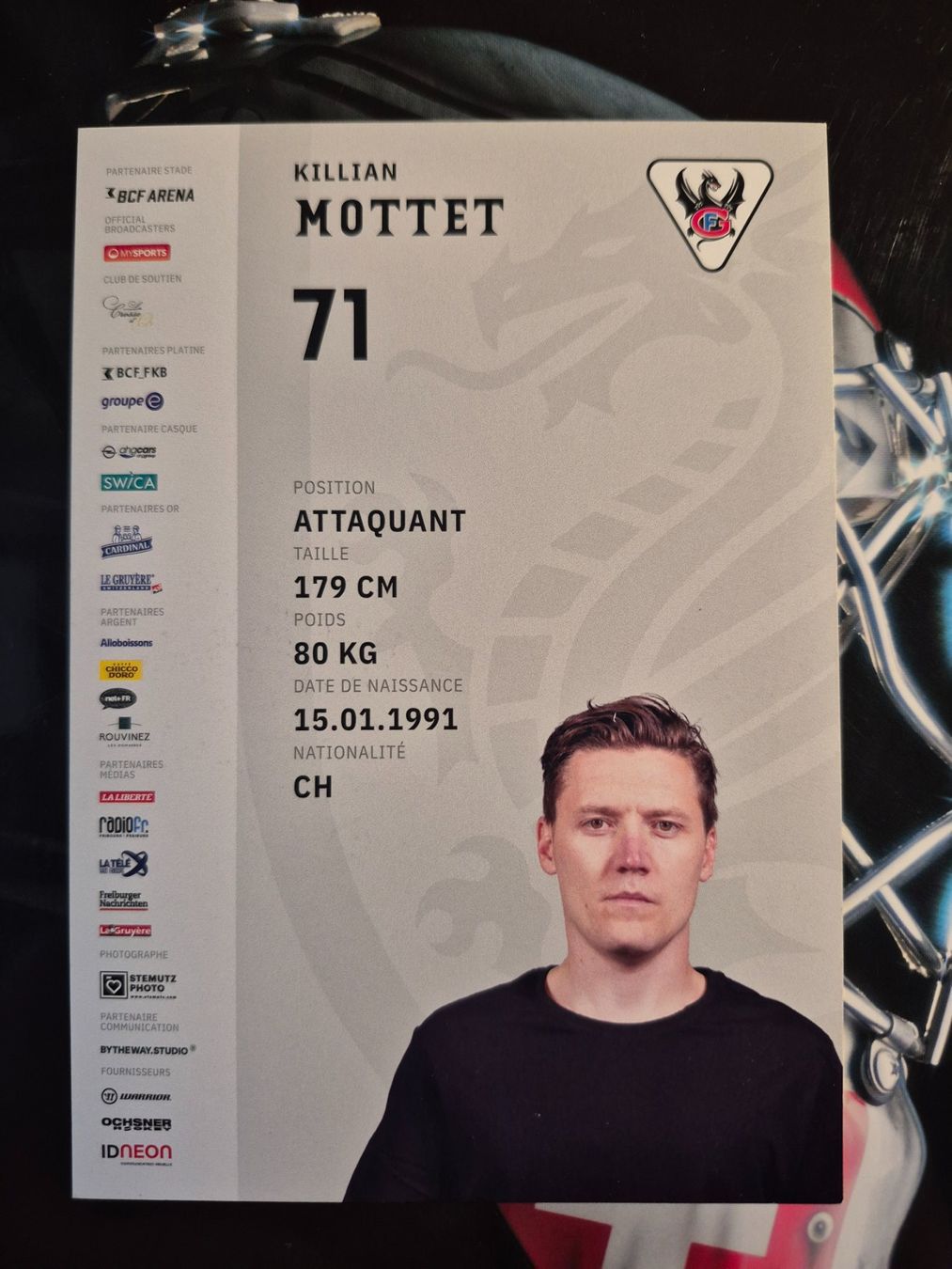 Autogramme: Killian Mottet HC Fribourg Gotteron – Gebraucht aus Treiten von Sauber73 1