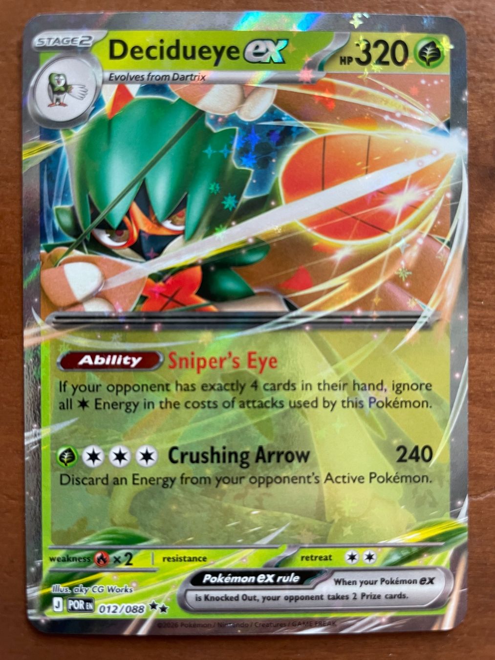 Pokémon Carte collezionabili: Pokemon Decidueye eX (Versand gratis) – Nuovo (secondo la descrizione) da Chur venduto da Angerson