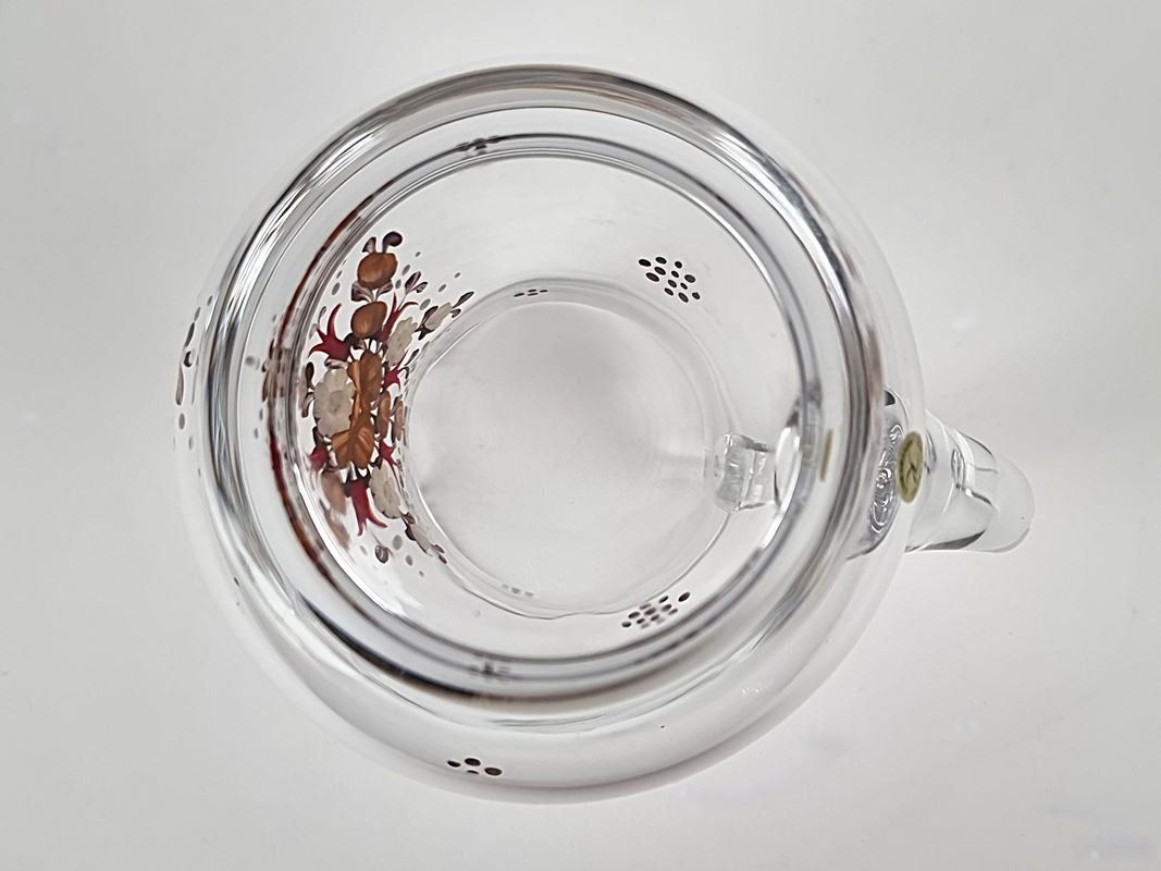 Caraffe: Glaskrug mit Blumenmuster und Punkten – Usato da Urtenen-Schönbühl venduto da Restwert_Schoenbuehl 6