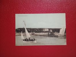 Timmendorfer Strand Segelboot antike AK Color