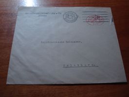 Brief Frankiermaschine 1929, AG Leu + Co, Zürich